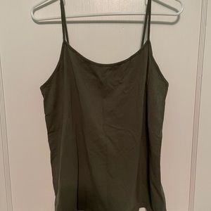 Olive green spaghetti strap tank